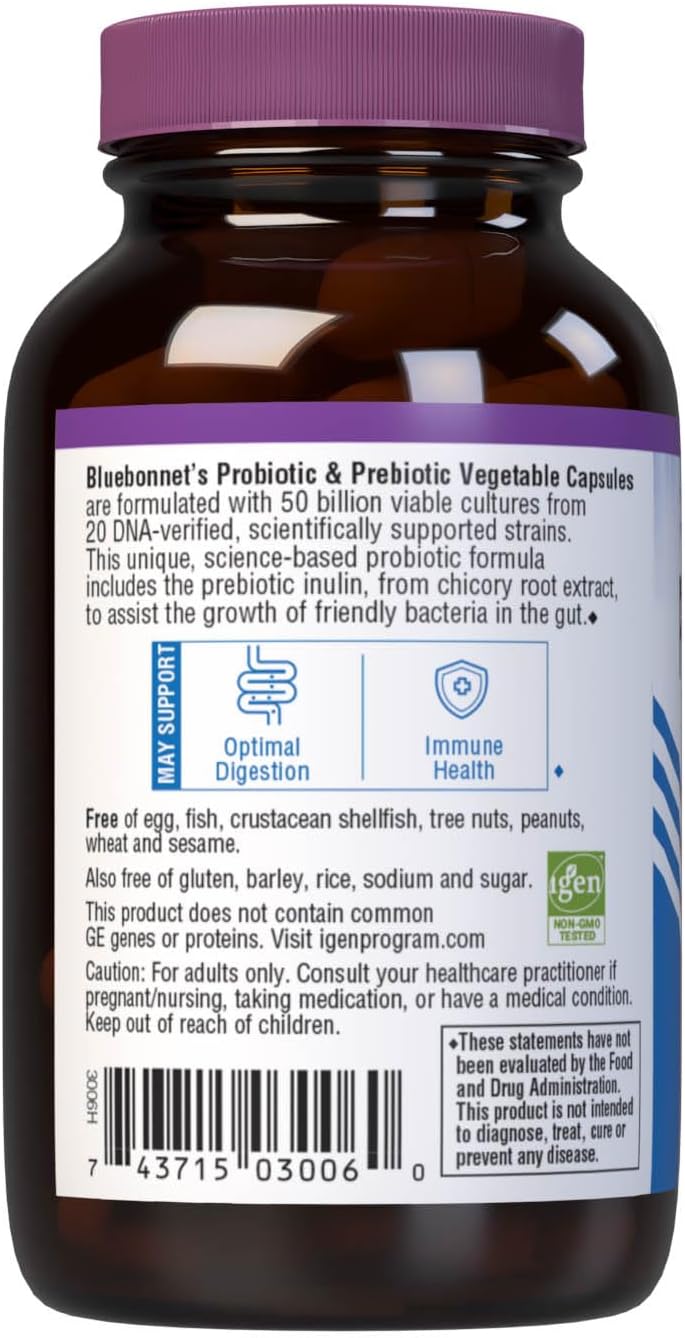 BlueBonnet PROBIOTIC & PREBIOT 50B VCAP 30S