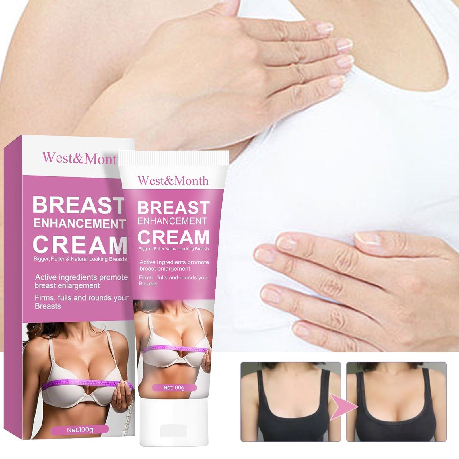 Revitalize Your Chest with Firming & Lifting Cream, Enhance Body Curves Naturally ,100g
