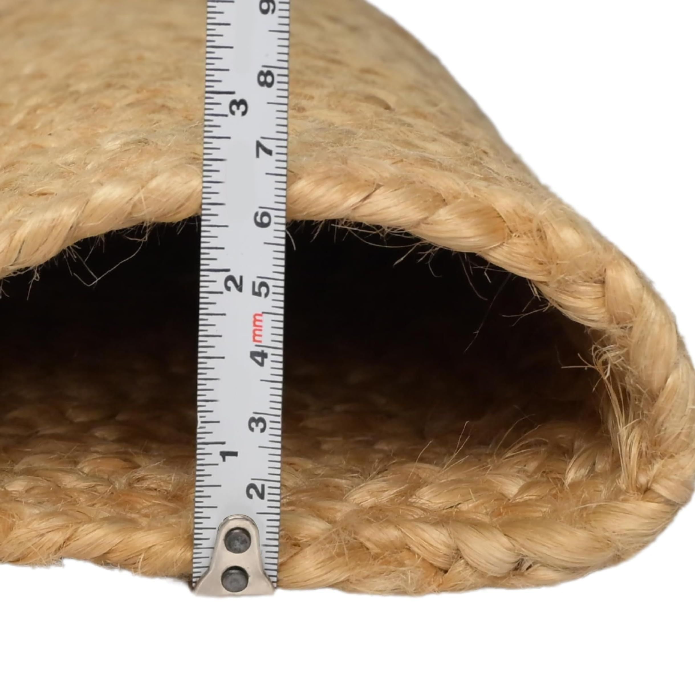 Hand Woven Reversible Jute Burlap Cotton Rag