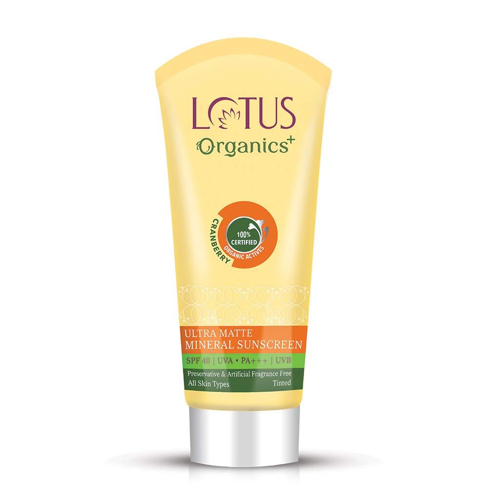 Lotus Organic Ultra Matte Mineral Sunscreen Spf 40 Pa 100 Gms