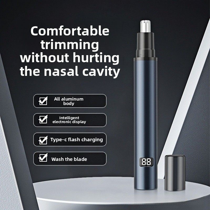 USB Nose Hair Trimmer with LED Display
