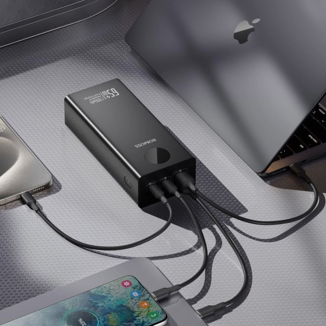 Romoss Pro 65W 27000mAh Power Bank, Black, PEA27SPro - Makasib Offer