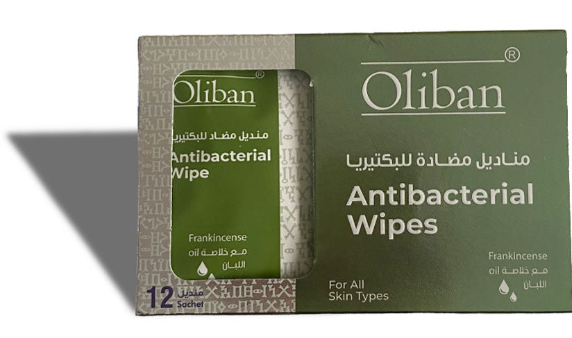 OLIBAN ANTIBACTERIAL WIPES INNER BOX METALLIC 12 SAHCET