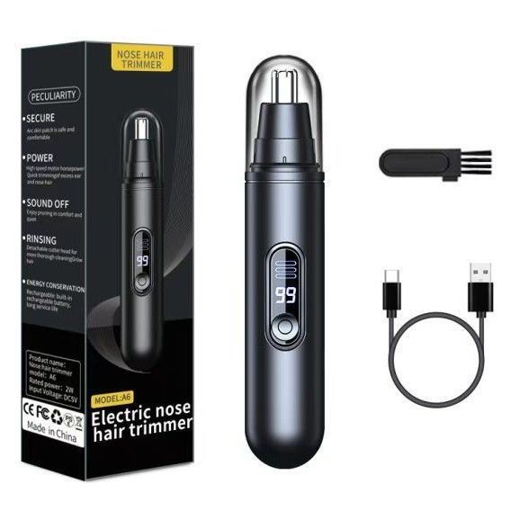 USB Nose Hair Trimmer with Digital Display