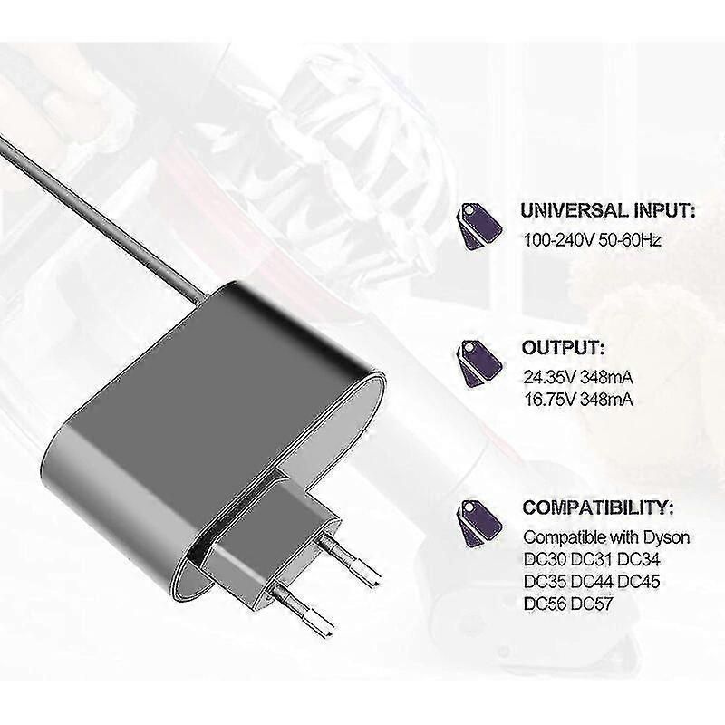 16.75v/24.35v Charger Compatible With Dyson Dc30 Dc31 Dc34 Dc35 Dc44 Dc45 Dc56 Dc57 Vacuum Cleaner Battery