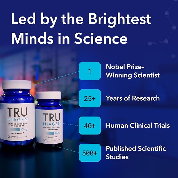 TRU NIAGEN 120capsules/150mg - Advanced NAD+ Booster | Nicotinamide Riboside NR | Increases Energy & Promotes Anti Aging