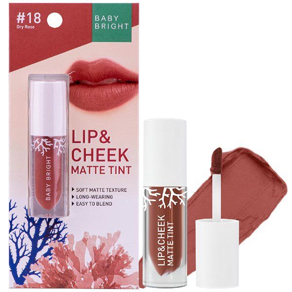 LIP & CHEEK MATTE TINT 2.4G BABY BRIGHT (M) #18 DRY ROSE (Y2022)