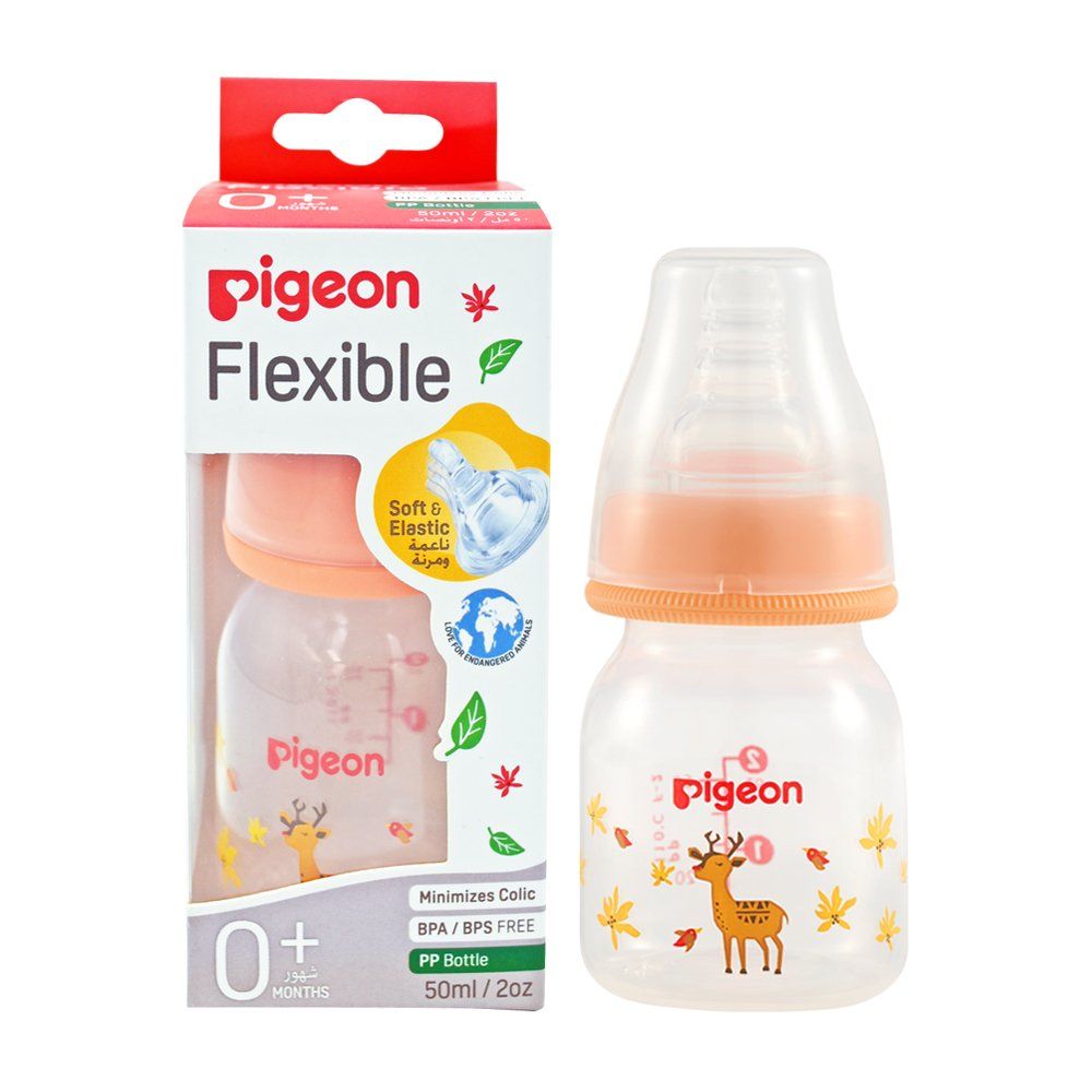 Pigeon - flexible silicone - 50ml -0+ -ogange