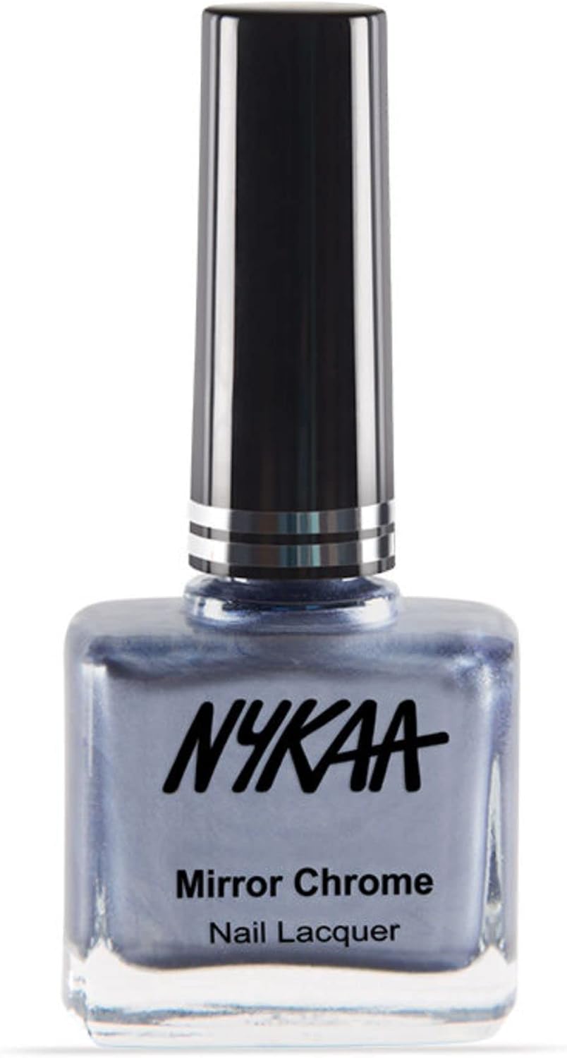 Nykaa Mirror Chrome Nail Lacquer Intergalactic Blue Shade No 161