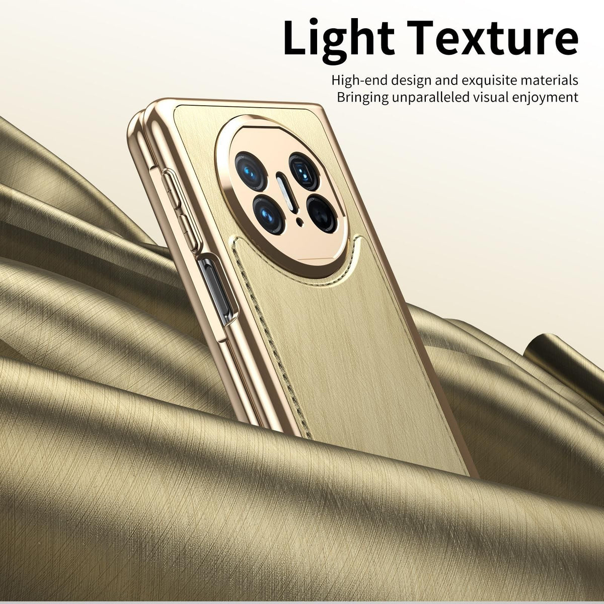 Plating Silver Brocade Case For Huawei Mate X3