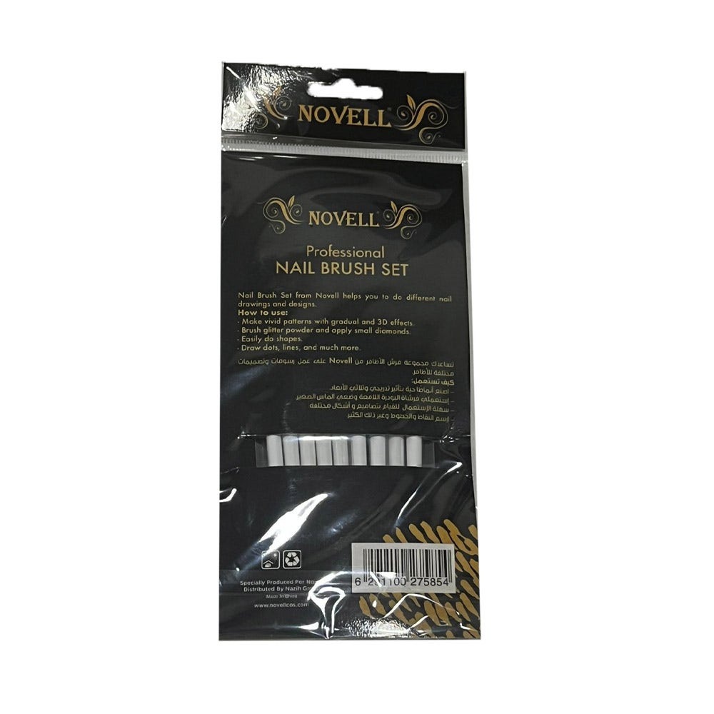 Novell Nail Art Brush Set, 9-Pieces