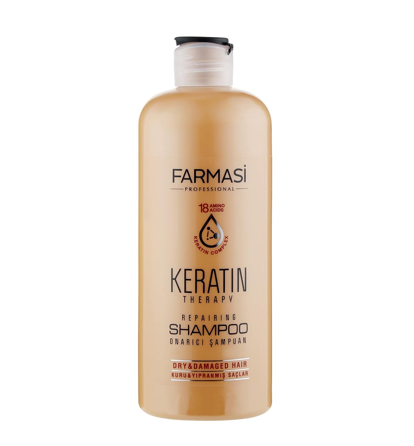 Farmasi Keratin Repairing Shampo, 360ml, Nourishing Shampoo for Dry & Damaged Hair