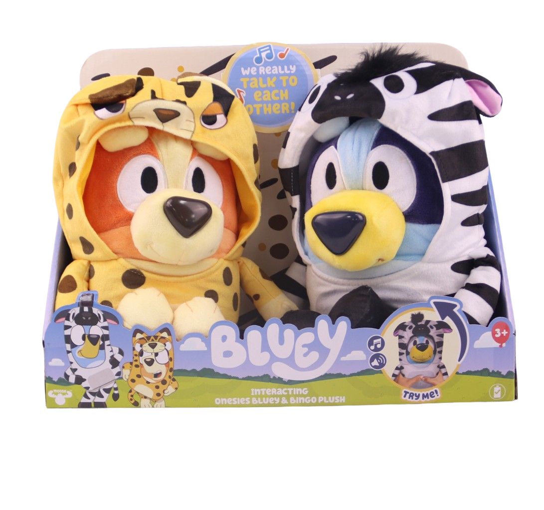 Bluey Series 13 Onesies Bluey and Bingo Interacting Plush Toy Set (Pack of 2), 3+ years