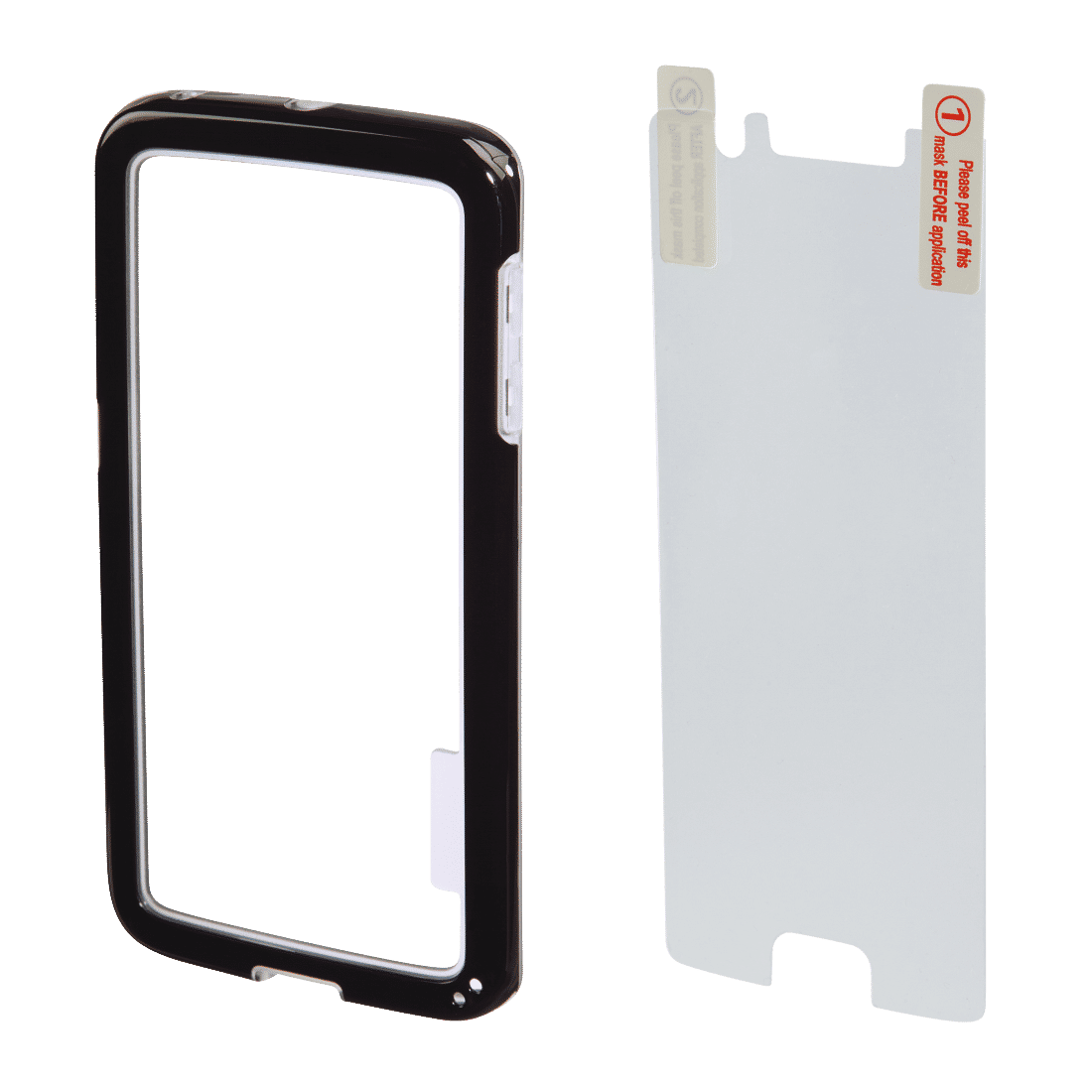 HAMA 136738 "Edge Protector" Cover for Samsung Galaxy S6 Edge + Screen Protector, black