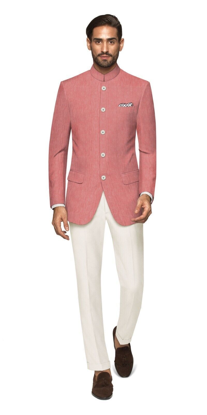 Jodhpuri Suit Sangeet Mehendi, Peach Groom Suit for Men