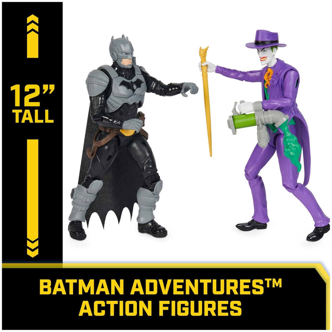 DC Batman Adventures Batman vs The Joker Figure with Accessories, 12 Pieces, For Age 4+ Years