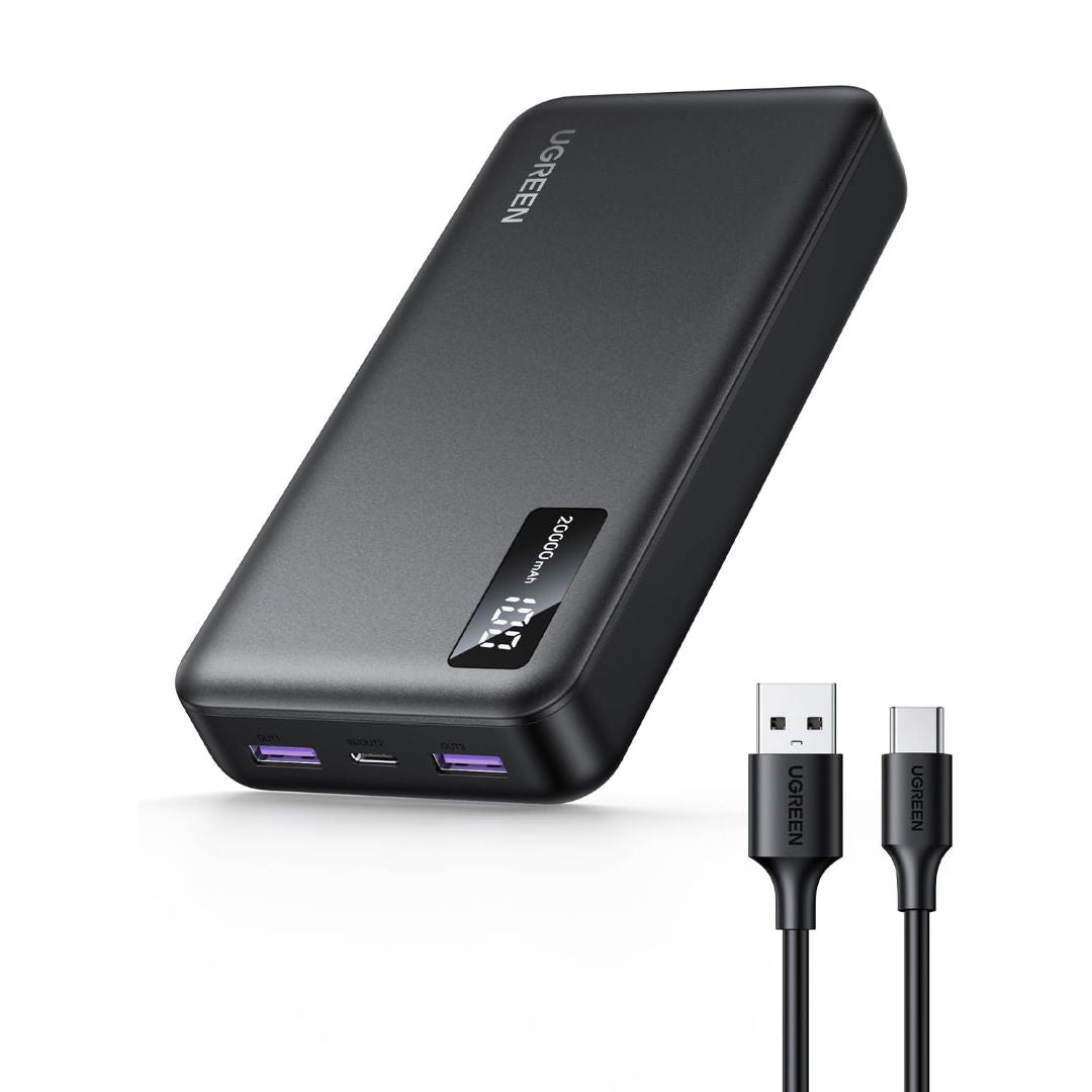 UGREEN PB312 20000mAh 20W Fast Charging Power Bank with USB-C and Dual USB-A Ports
