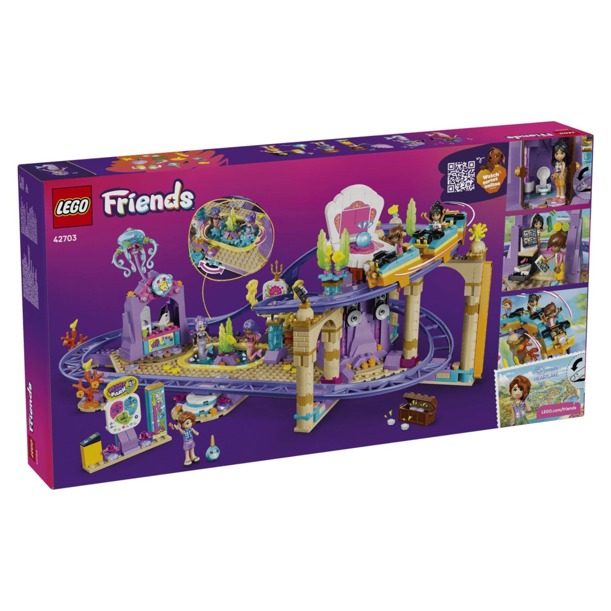 LEGO Friends 42703 Mermaid Roller Coaster Ride Building Toy Set, 864 Pieces for Girls Ages 8 Years and Above