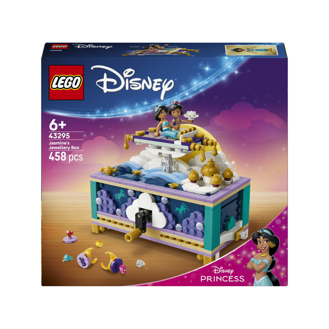 LEGO Disney Princess 43295 Jasmine's Jewelry Box Building Set, For Age 6+ Years