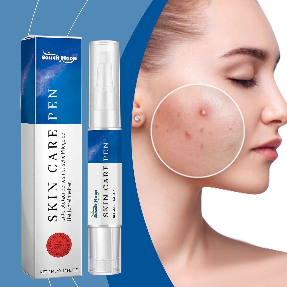 Acne Care Pen, Repair Pimples Fast, Gentle Daily Skin Solution ,4ml