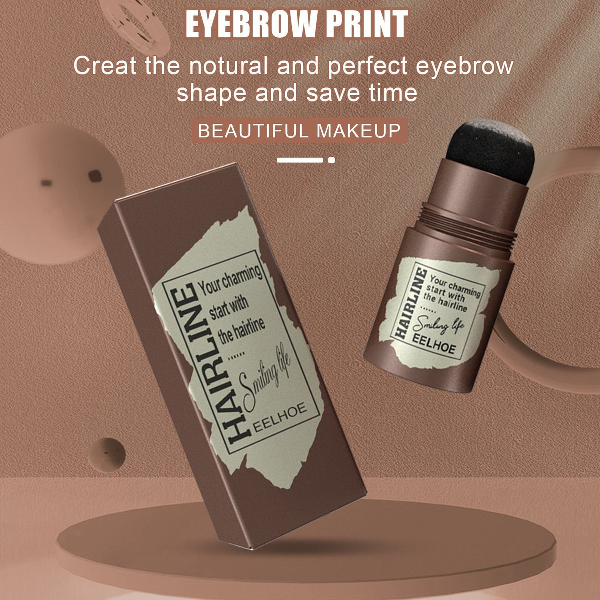 Brow Print Eyebrow Kit, Natural Quick Makeup, Lazy Eyebrow Solution, Perfect Shape ,1pcs