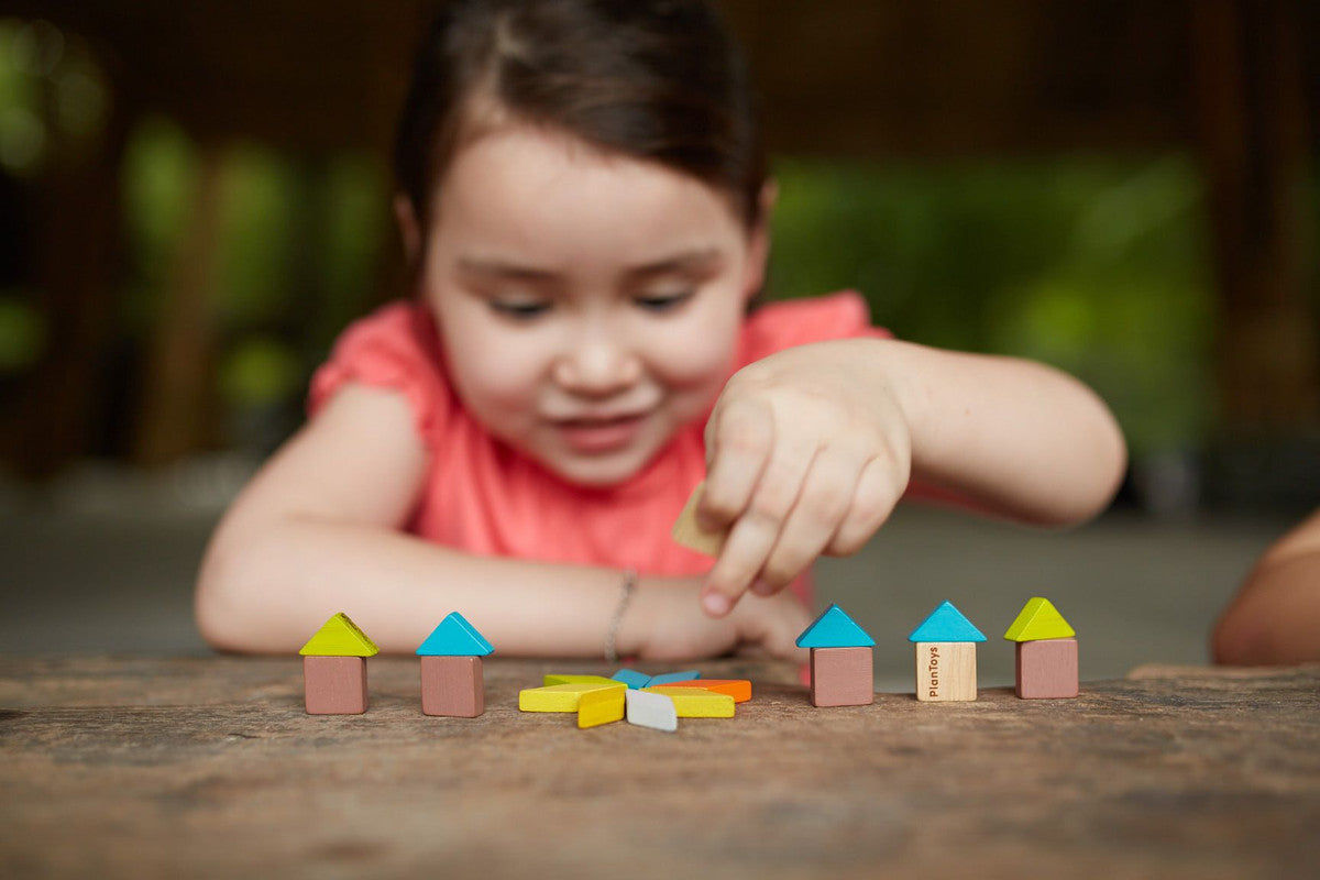 PlanToys Mosaic — Wooden Pattern Building Set