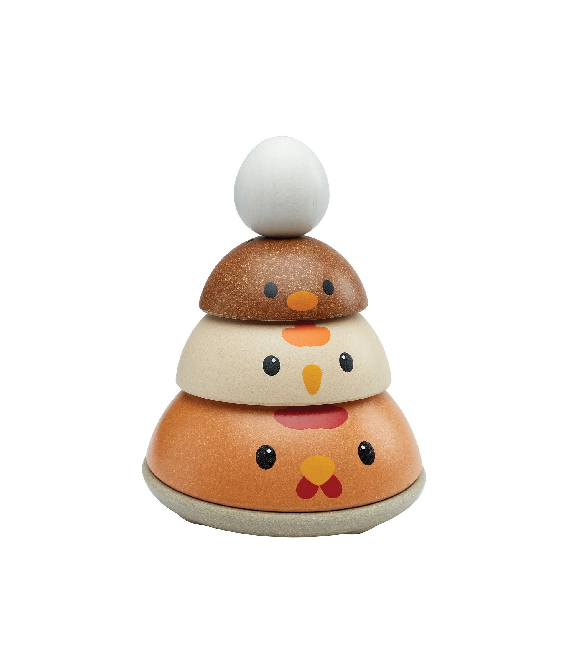 PlanToys Chicken Nesting — Modern Rustic | Wooden Nesting Toy
