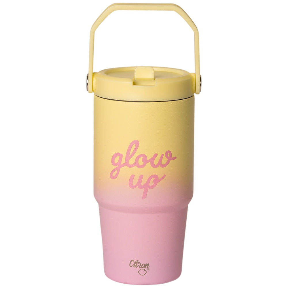 Citron Insulated Tumbler with Handle 600ml – Pink Yellow Glowup