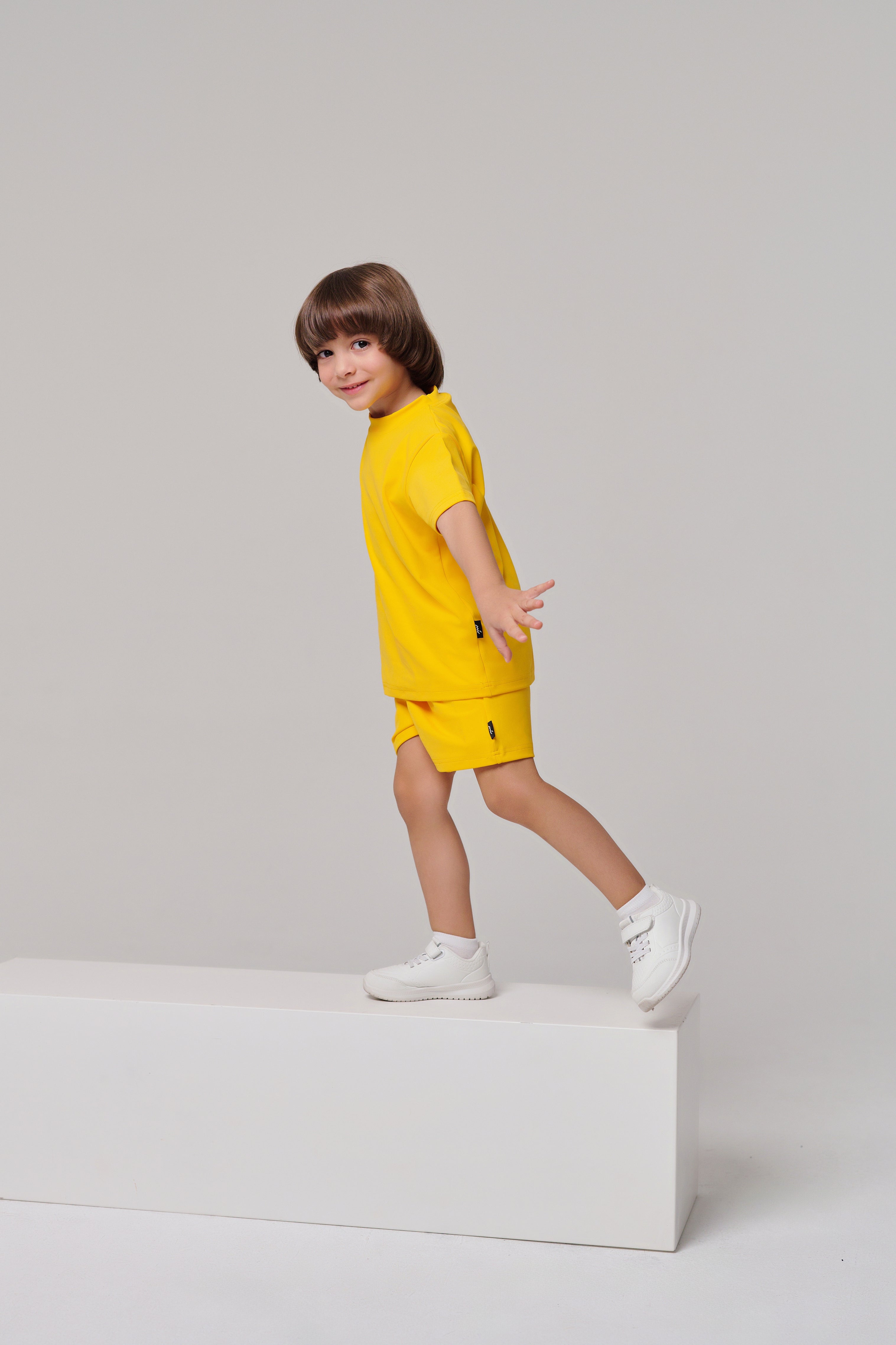 Regular Fit Kids Shorts - Bright Yellow