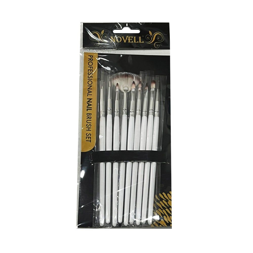 Novell Nail Art Brush Set, 9-Pieces