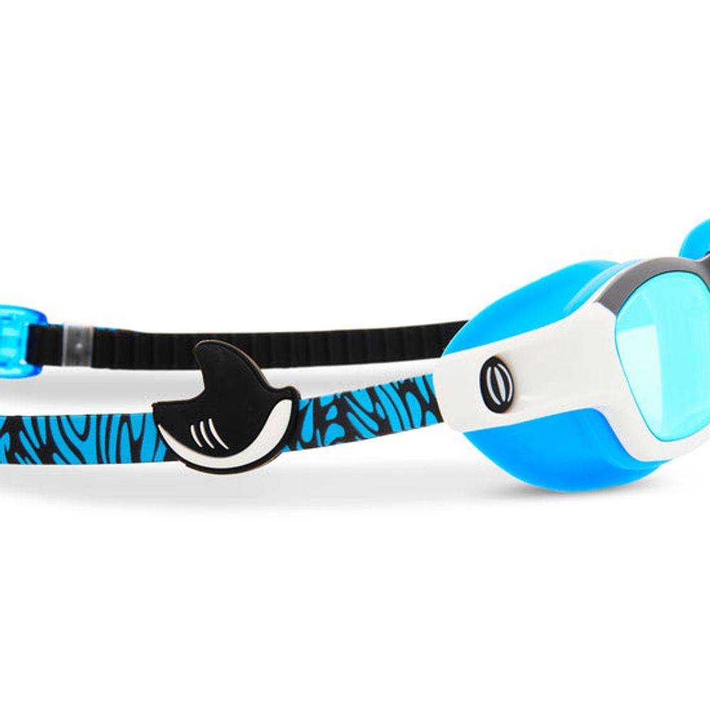 Bling2O Phantom Surfer Short Fin Shark Swim Goggles Blue, 6+ years