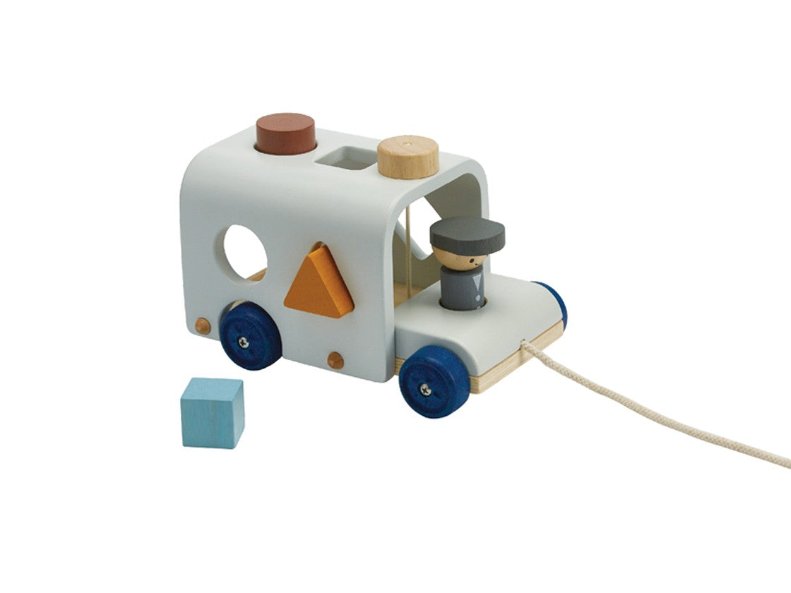 PlanToys Sorting Bus — Orchard | Wooden Shape Sorter