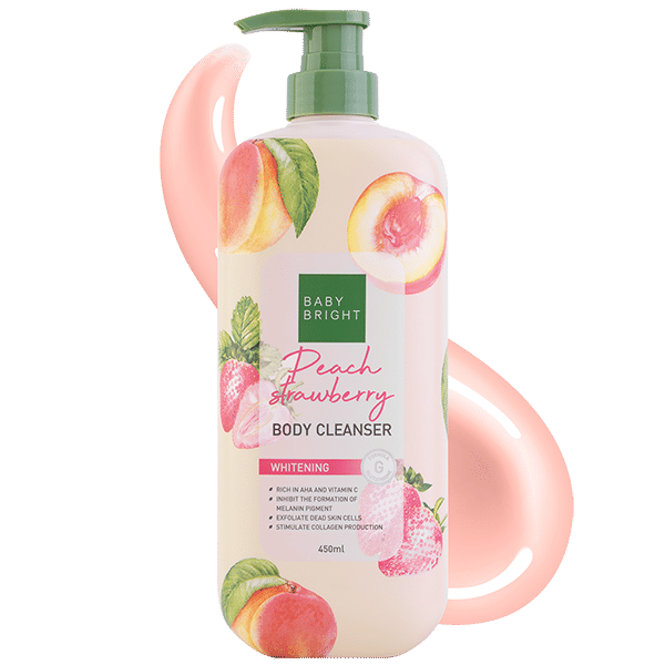 PEACH STRAWBERRY BODY CLEANSER 450ML BABY BRIGHT (B)