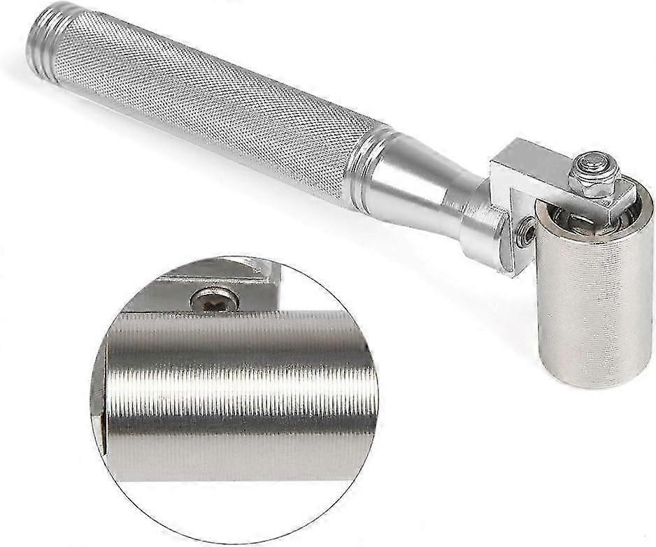 Stainless Pressure Roller Paper Seam Roller Flat Pressure Roller With Non-slip Aluminum Alloy Handle Home Decoration Wallpaper Tool