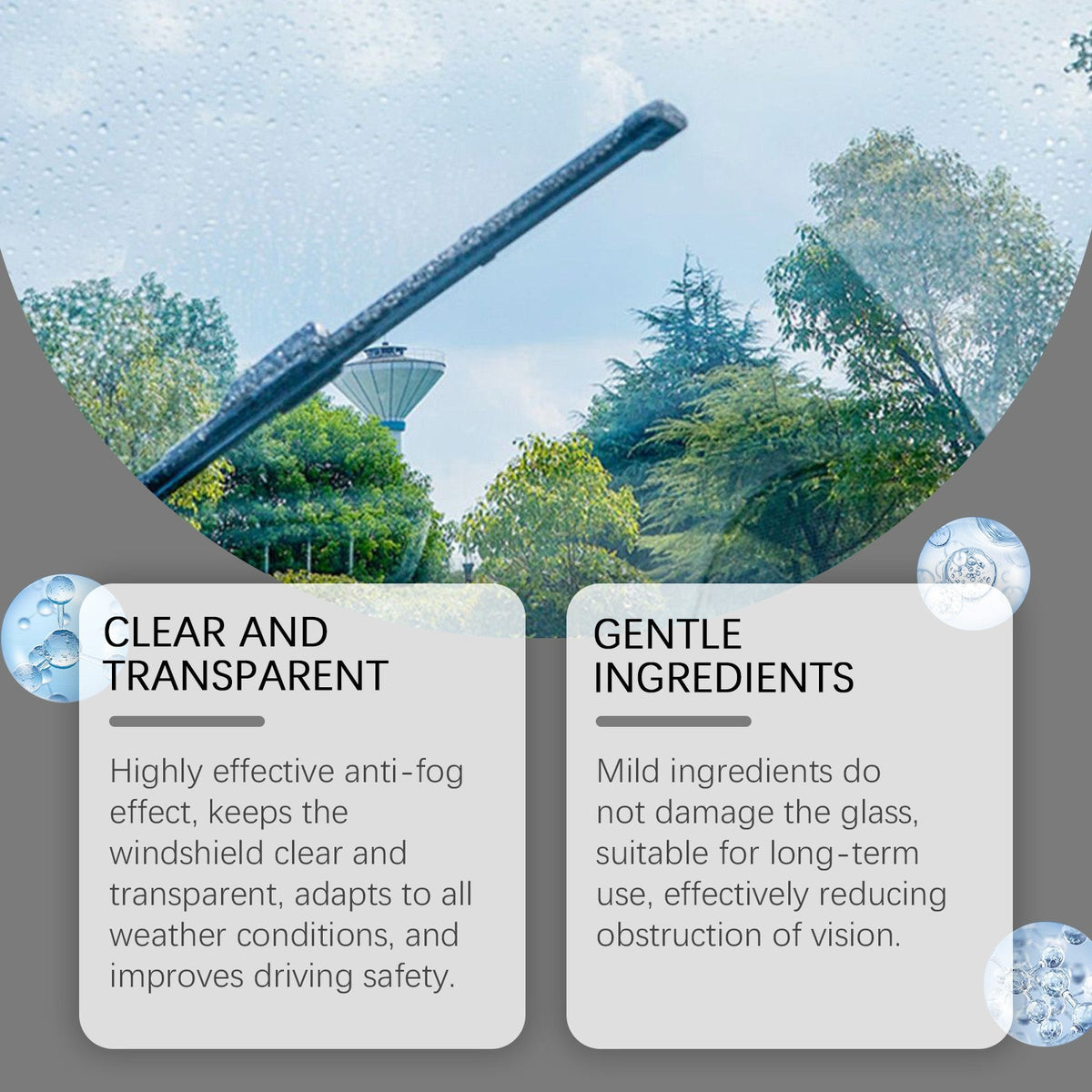 Car Cleaning Windshield Coating, Rainproof & Stain Removal, Clear Vision ,70ml