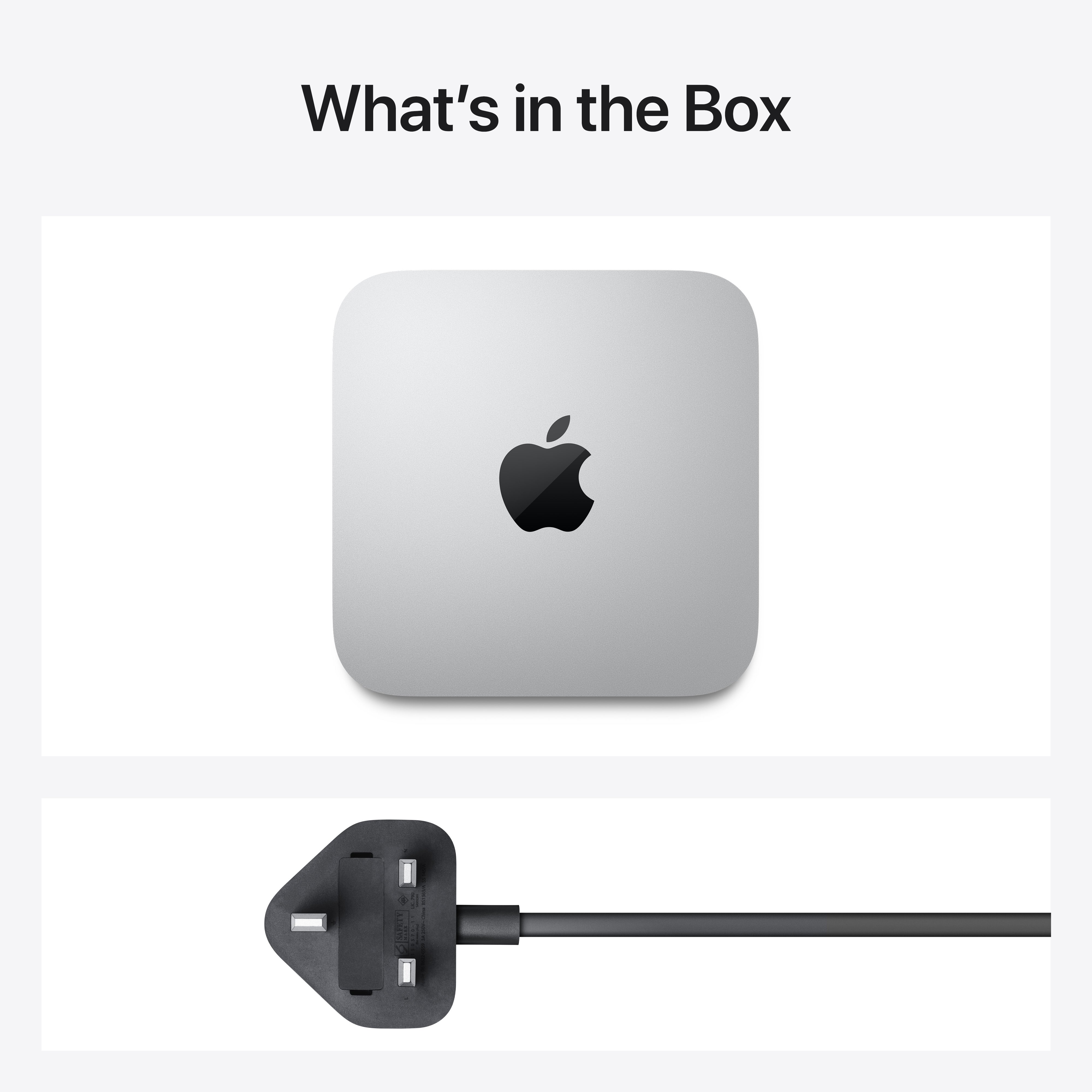 Apple Mac mini 2020 with M1 Chip, 8GB RAM, SSD Storage 256GB / 512GB, Silver