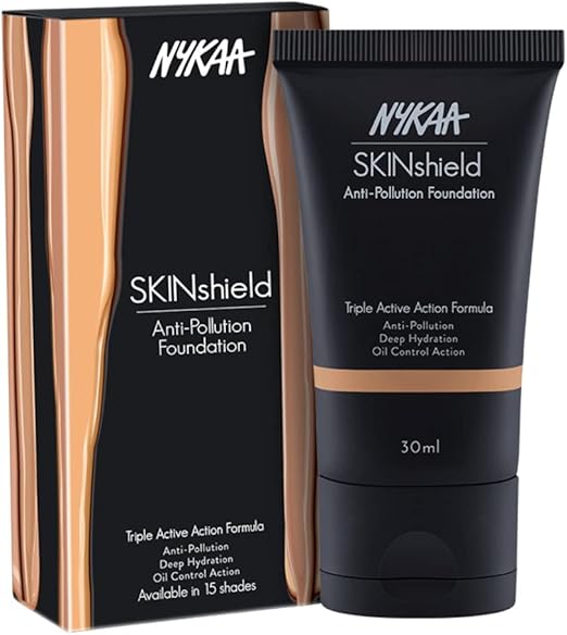 Nykaa SkinShield AntiPollution Matte Foundation Toasty Caramel11