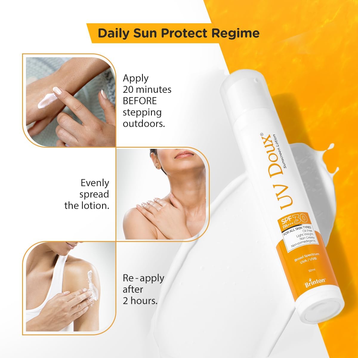 Brinton UvDoux Sunscreen Lotion with SPF 30 | 50mL