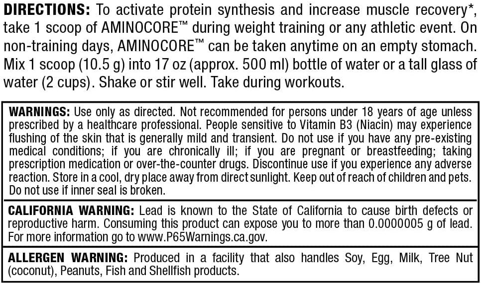 Allmax Nutrition Aminocore Bcaa Sweet Tea 315g