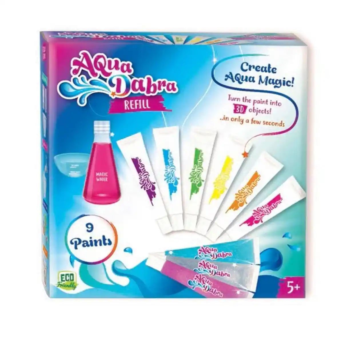 AquaDabra Magic Creation Refill Paint Kit, 9 Paints