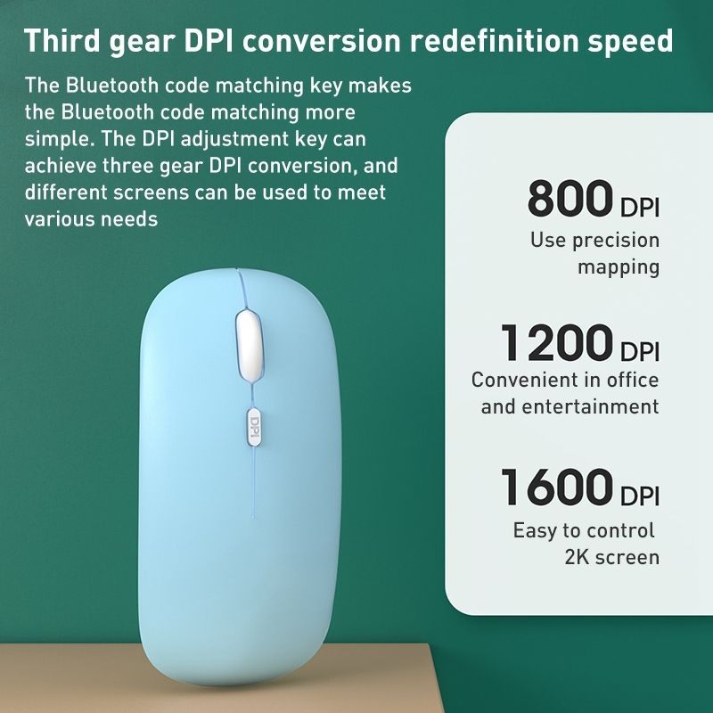 Wireless Silent Portable Mouse 2.4G(White)