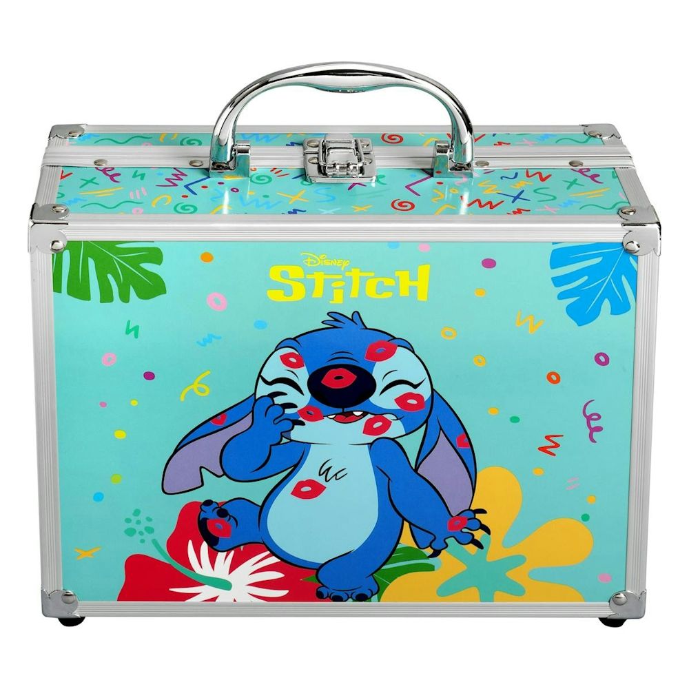 Air-Val Disney Lilo & Stitch Stitch Large Makeup Case with Folding Trays, 8+ Year