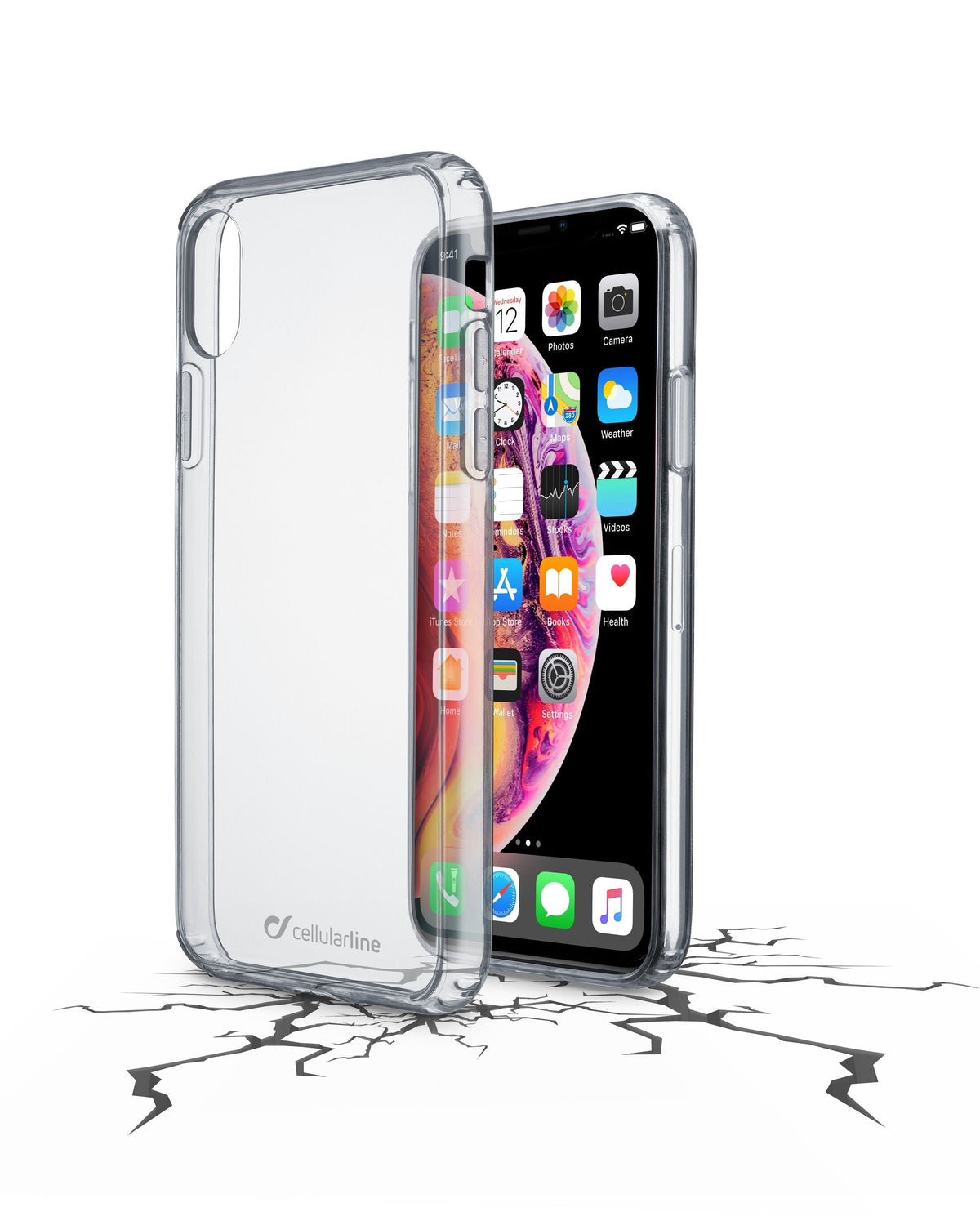 CELLULARLINE CLEARDUOIPH8THARD TRANSP CASE IPH X