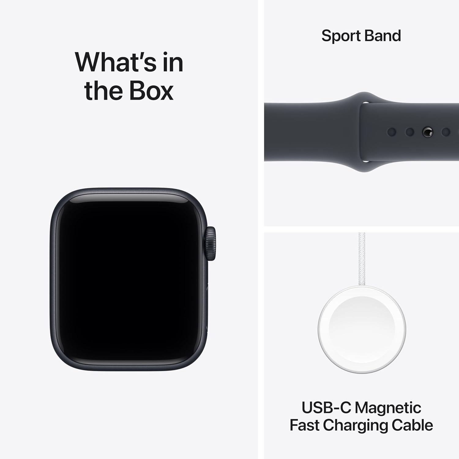 Apple Watch SE 3 Midnight Aluminium Case with Midnight Sport Band, GPS, 40mm