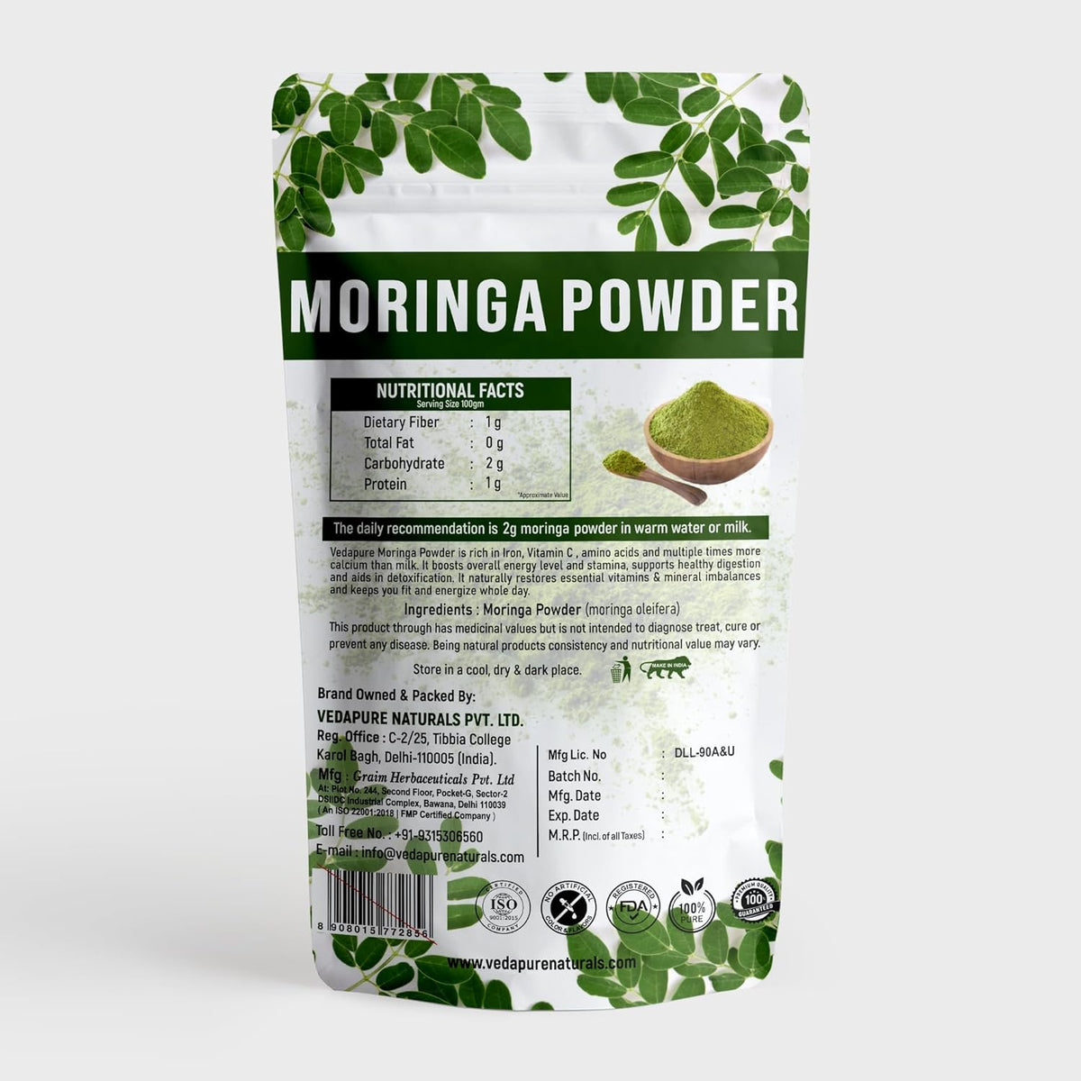 Vedapure Moringa Powder 100 Gram