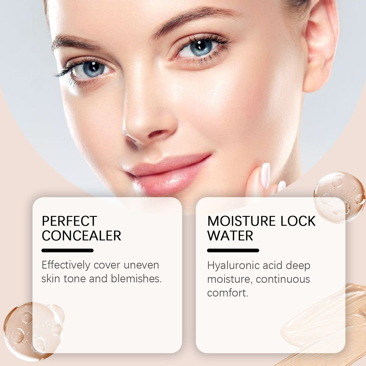 Clear Concealer Foundation Stick, Natural Facial Care, Brightening, Moisturizing, Skin Tone Corrector ,20g