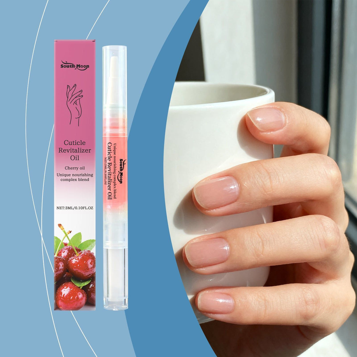 Cherry Nail Care Oil Pen, Moisturizes, Shiny Nails, Gentle, Nail Repair ,3ml