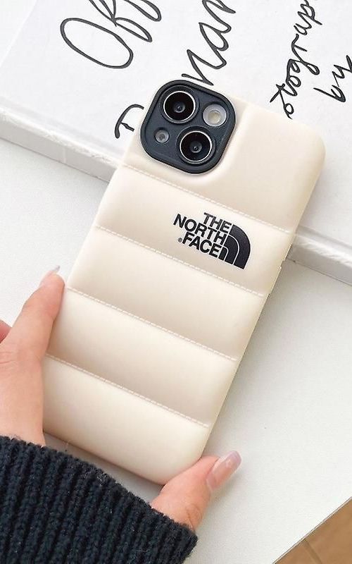 For iPhone 13/13 Pro/13 Pro Max - Winter Down Jacket 3D Puffer Soft Cloth Phone Case