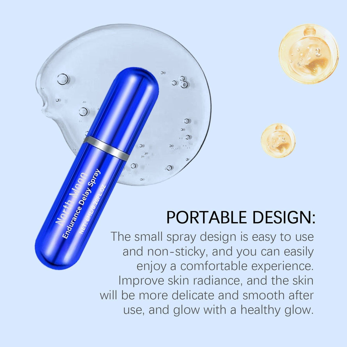 Body Care Spray, Rejuvenating Male Body Spray, Enhance Intimacy, Moisturizing, Long-lasting, Gentle Formula ,6ml