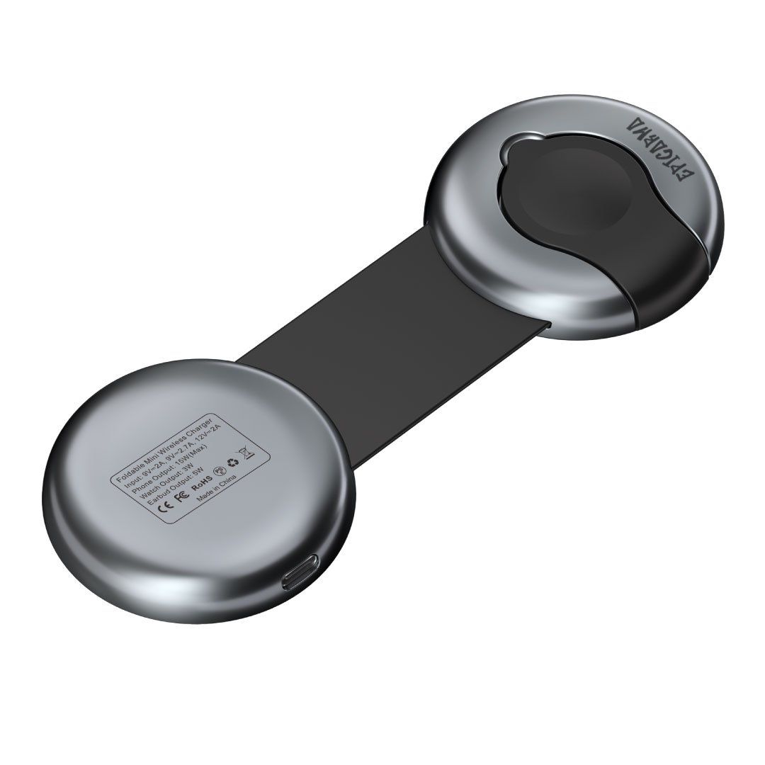 EPICARMA All in One 15W Fast Wireless Charger, Gray